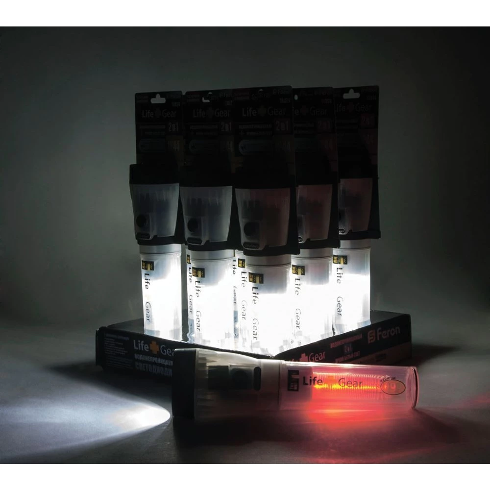Фонарь 5+1 Leds черный 3*AA, TL024 (12944) - Viokon.com
