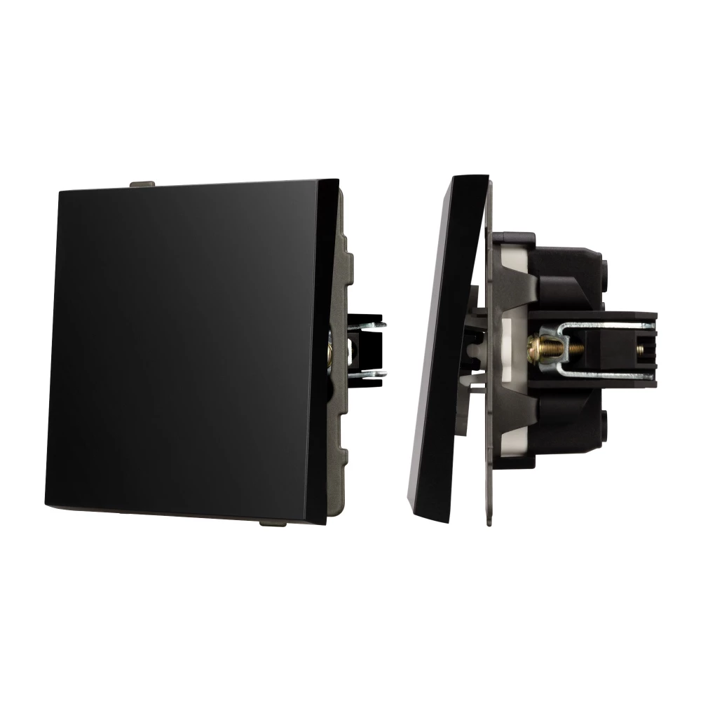 Механизм выключателя одноклавишный проходной SWT-TENDO-MKP1-PL-BK (230V, 10A) (Arlight, Черный) 054041 - Viokon.com