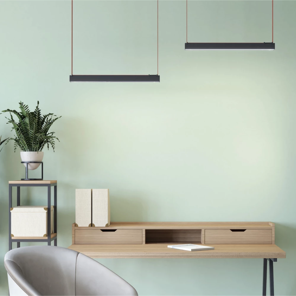 DK5576-BK Cветильник для трека-ремня Belty серия Linear со светодиодом L642W40H45мм 48V DC 24W RA90 120 4000K IP20 черный алюминий - Viokon.com