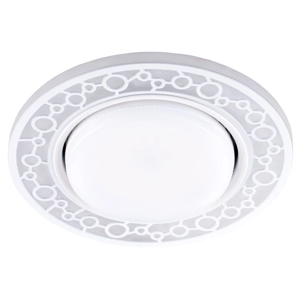 Светильник встраиваемый с белой LED подсветкой Feron CD9902 потолочный GX53 без лампы, белый (32938) - Viokon.com