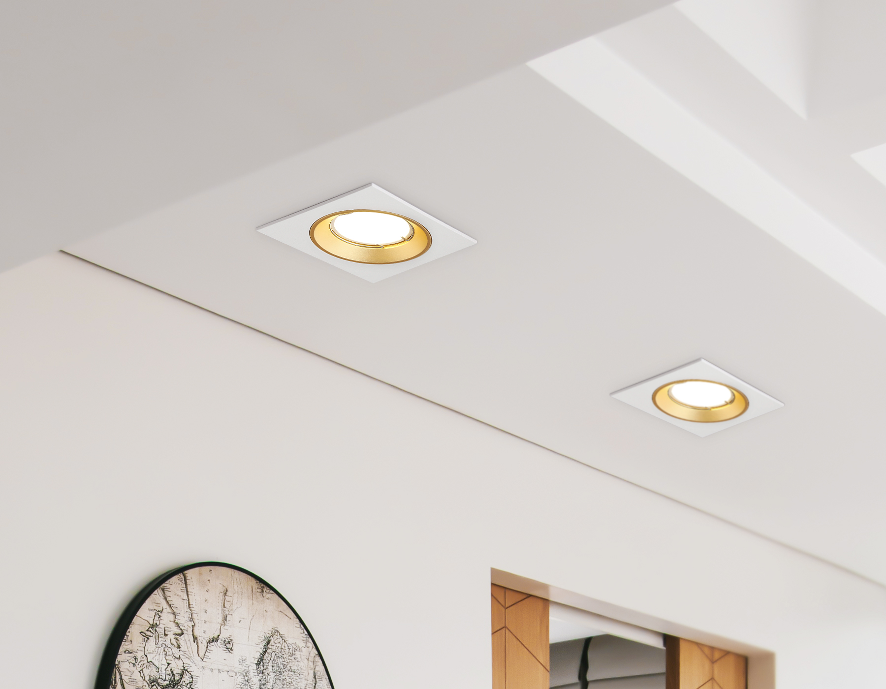 Встраиваемый точечный светильник MR16 A8926 WH/GD белый/золото MR16 GU5.3 92*92*24 - Viokon.com