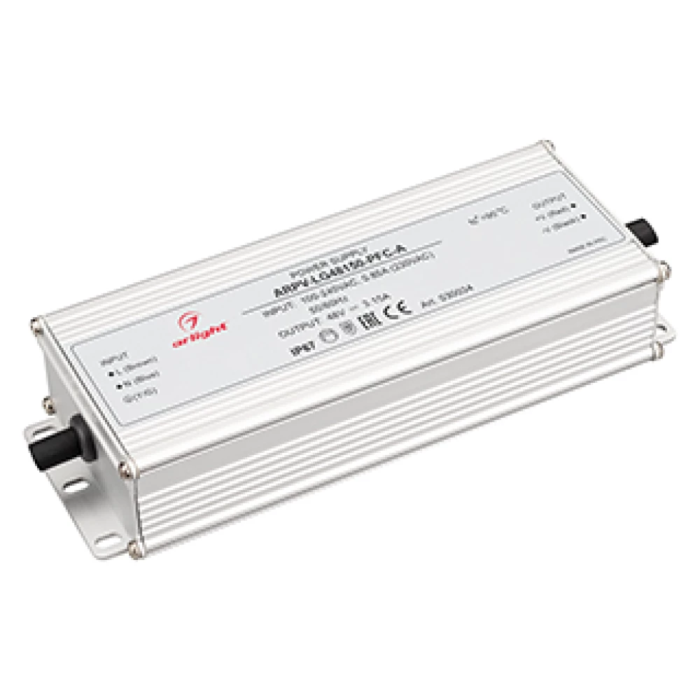 Блок питания ARPV-LG48150-PFC-A (48V, 3.15A, 150W) (Arlight, IP67 Металл, 5 лет) 030034 - Viokon.com