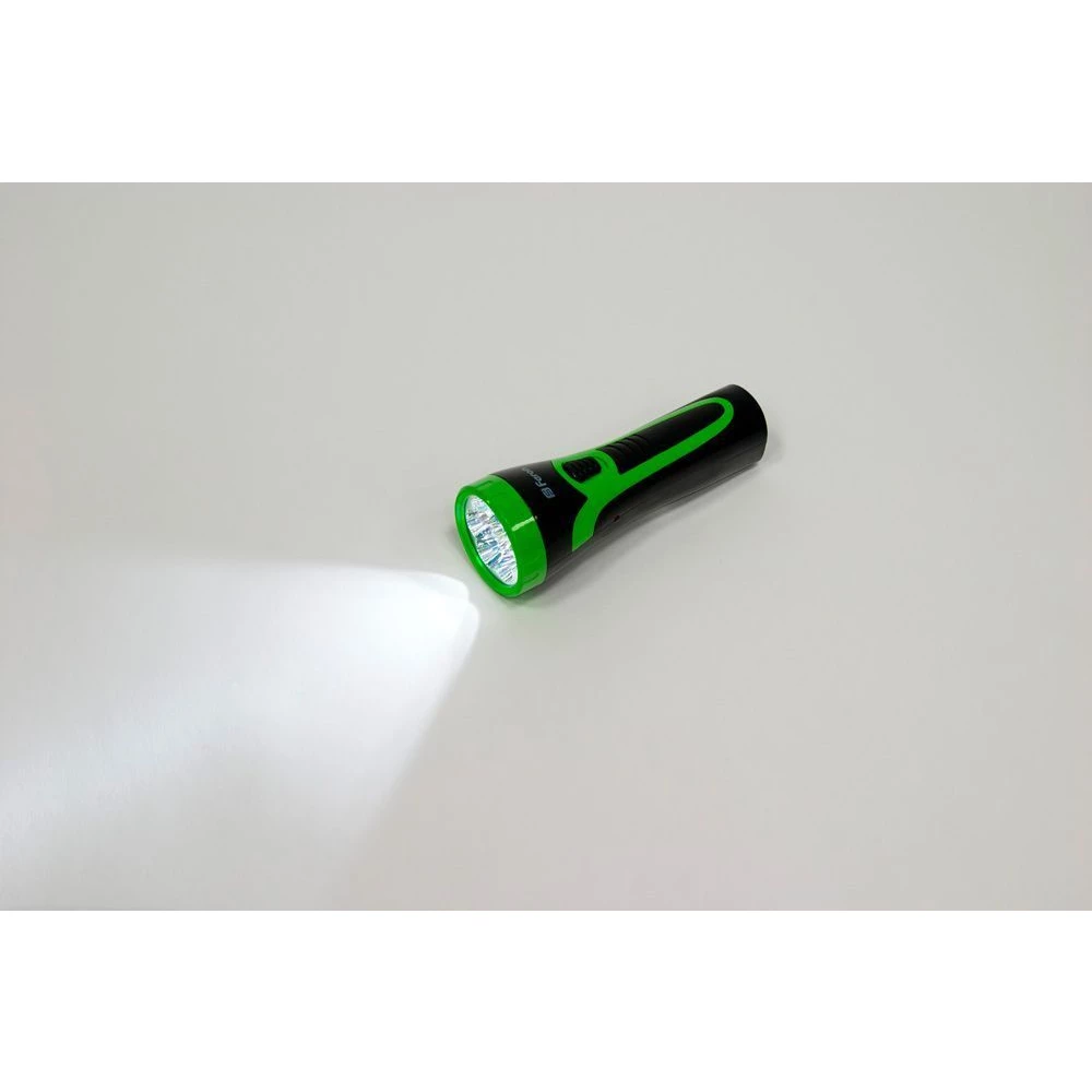 Фонарь аккумуляторный ручной  7LED 0,6W со встроенной вилкой для зарядки, зеленый, TL043 (12958) - Viokon.com