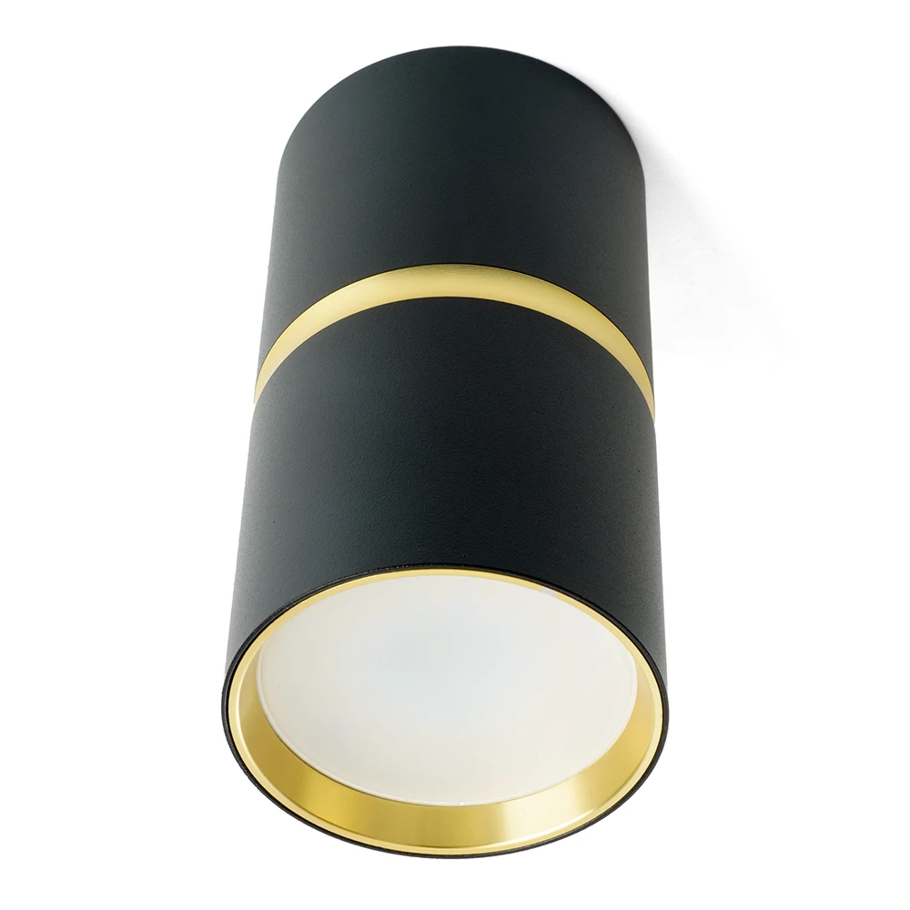 Светильник потолочный Feron ML186 Barrel ZEN MR16 GU10 35W 230V,  чёрный, золото (48639) - Viokon.com