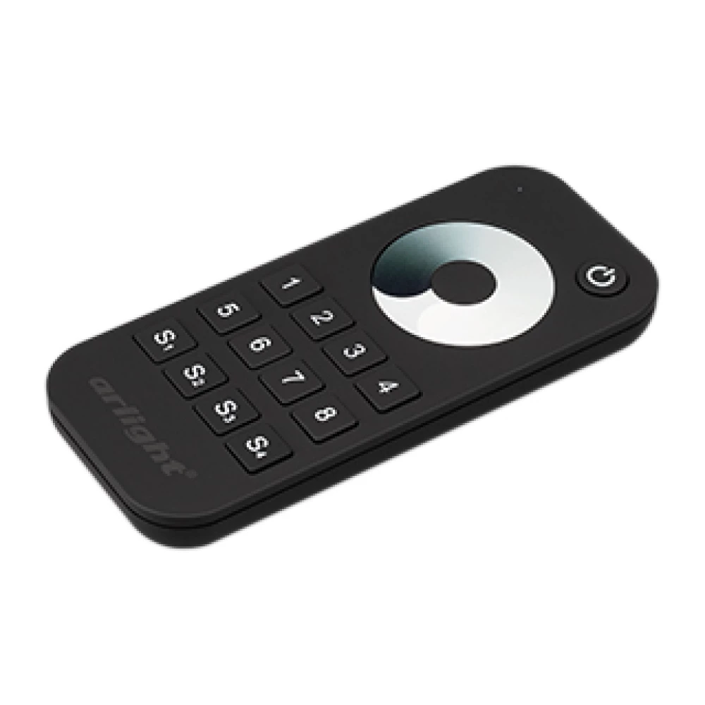 Пульт SMART-R24-DIM Black (8 зон, 2.4G) (Arlight, IP20 Пластик, 5 лет) 031935 - Viokon.com