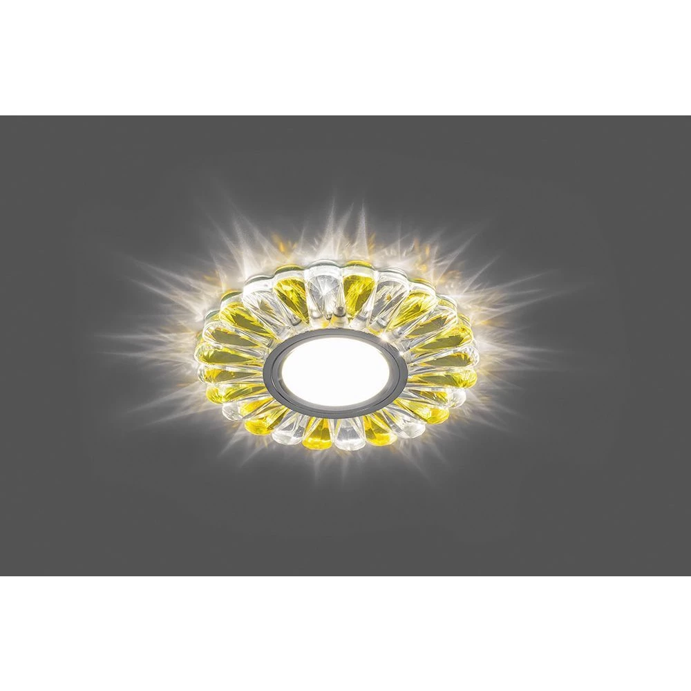 Светильник встраиваемый с белой LED подсветкой Feron CD901 потолочный MR16 G5.3 прозрачный-желтый (28970) - Viokon.com