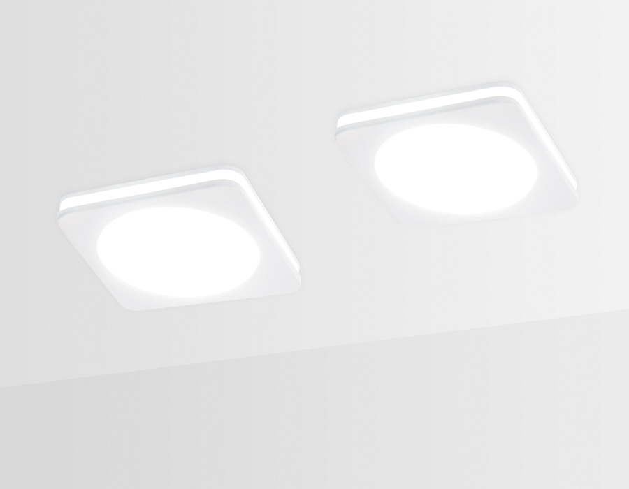 Встраиваемый светодиодный точечный светильник TN141 WH белый LED 4200K 7W 85*85*30 - Viokon.com