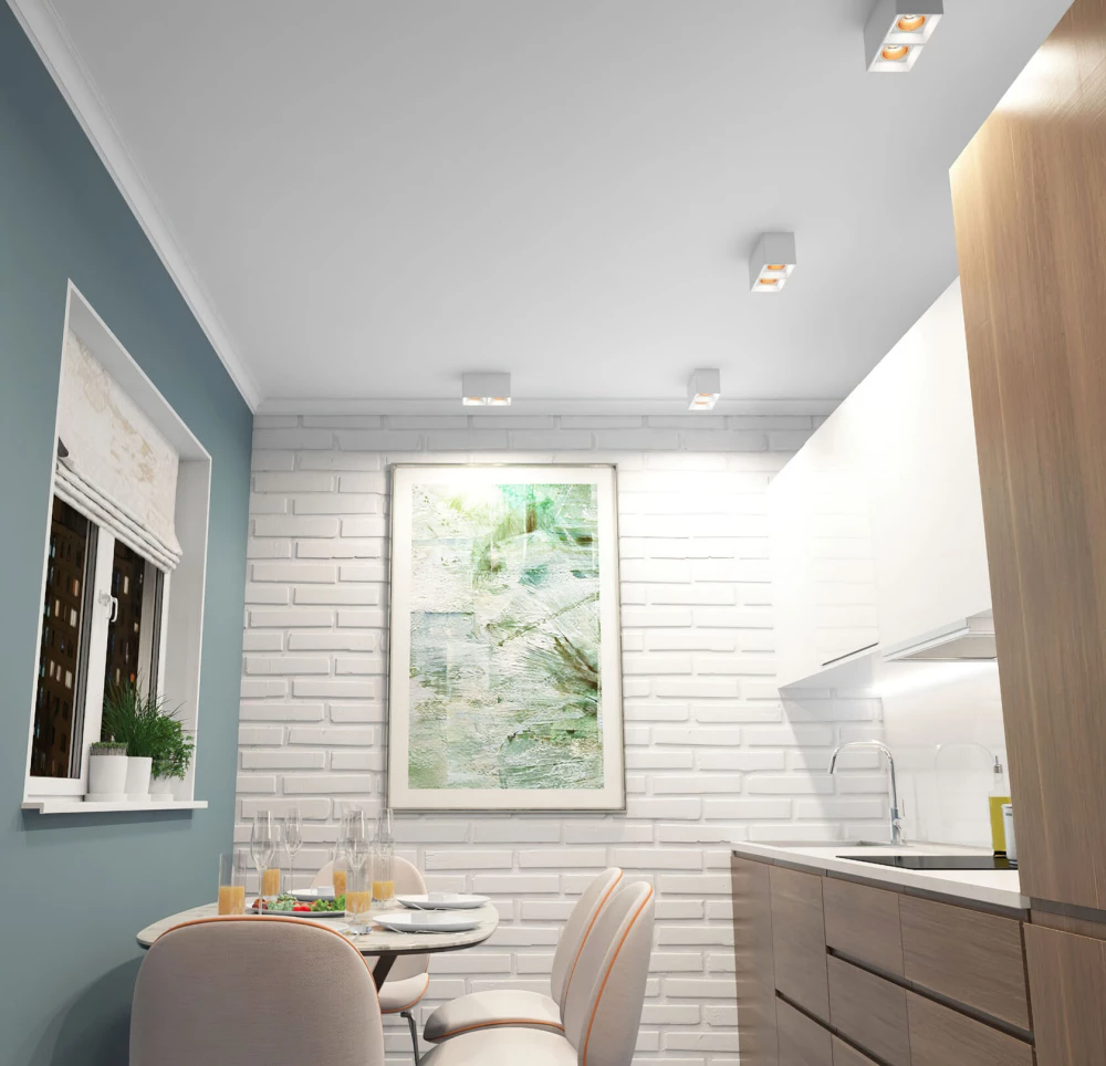 DK3085-WHBR Светильник накладной IP 20 10 Вт GU53 LED белыйбронзовый пластик - Viokon.com