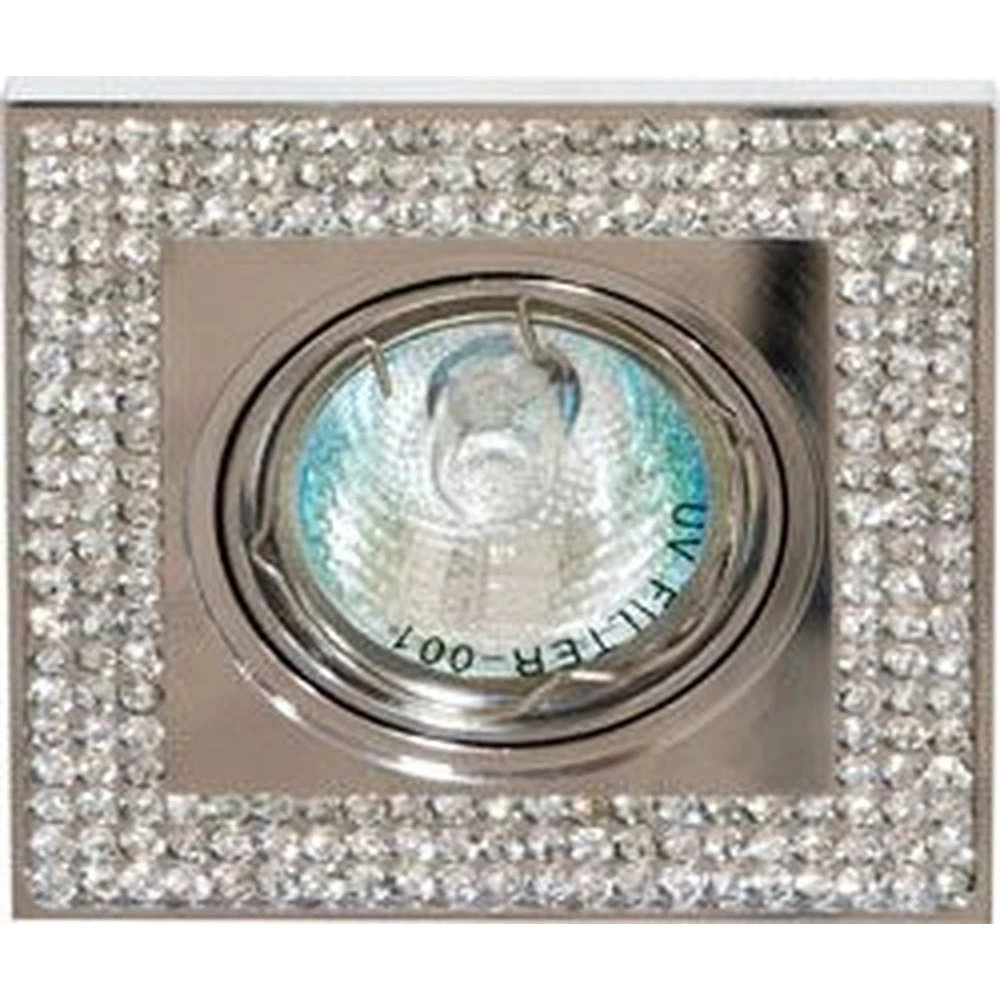 Светильник потолочный  MR16 MAX50W 12V G5.3, прозрачный, хром, DL114-C (28412) - Viokon.com