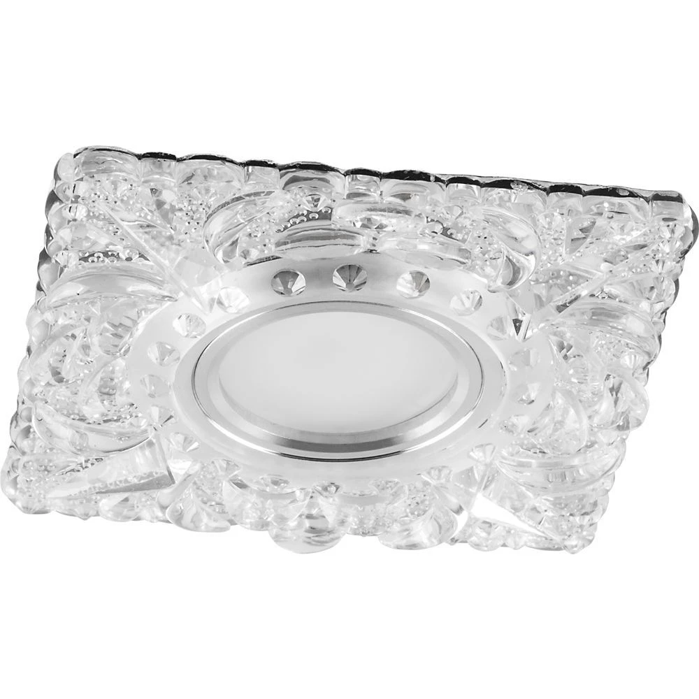 Светильник встраиваемый с белой LED подсветкой Feron CD920 потолочный MR16 G5.3 прозрачный (28895) - Viokon.com
