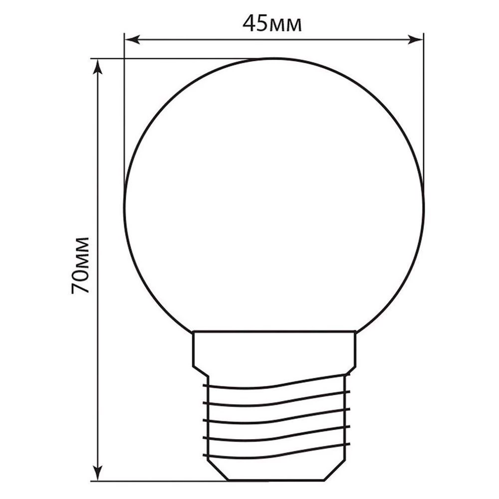 Лампа светодиодная Feron LB-37 Шарик E27 1W 230V 6400K матовый (25115) - Viokon.com