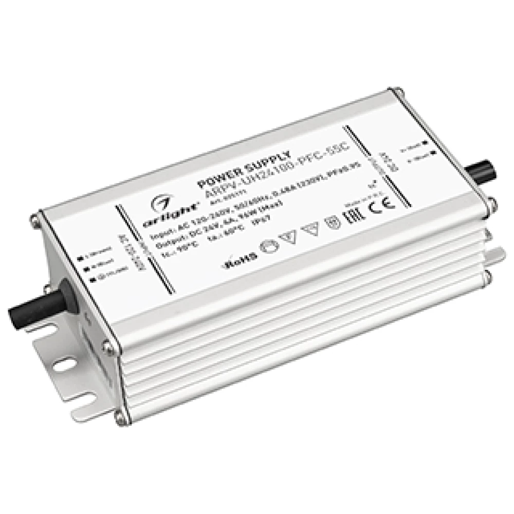 Блок питания ARPV-UH24100-PFC-55C (24V, 4.2A, 100W) (Arlight, IP67 Металл, 5 лет) 025171 - Viokon.com