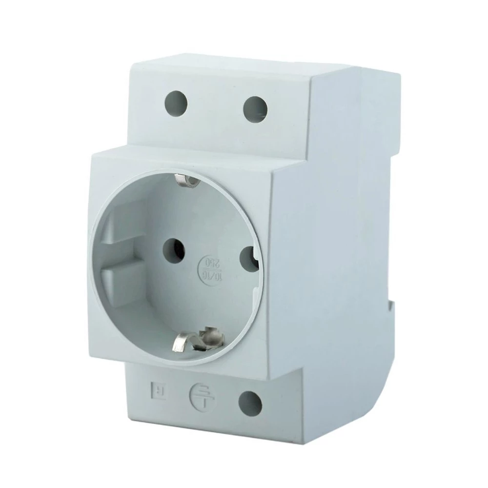 Розетка на DIN-рейку STEKKER PST16-70-20 2P+PE 16А, серый (39171) - Viokon.com