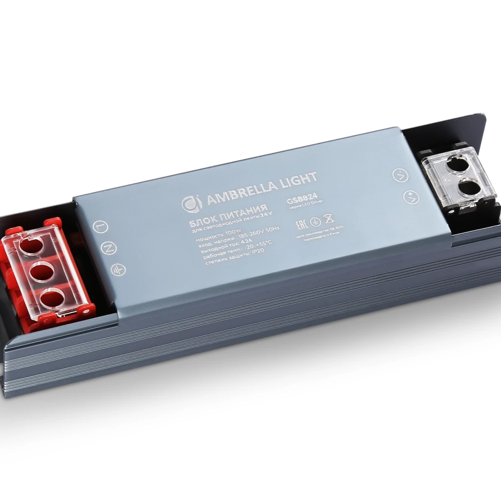 Блок питания для светодиодной ленты 24V 100W 4.2A IP20 185-260V 130*35*22 GS8824 GS8824 блок питания 24V 100W 4.2A IP20 185-260V 130*35*22 - Viokon.com