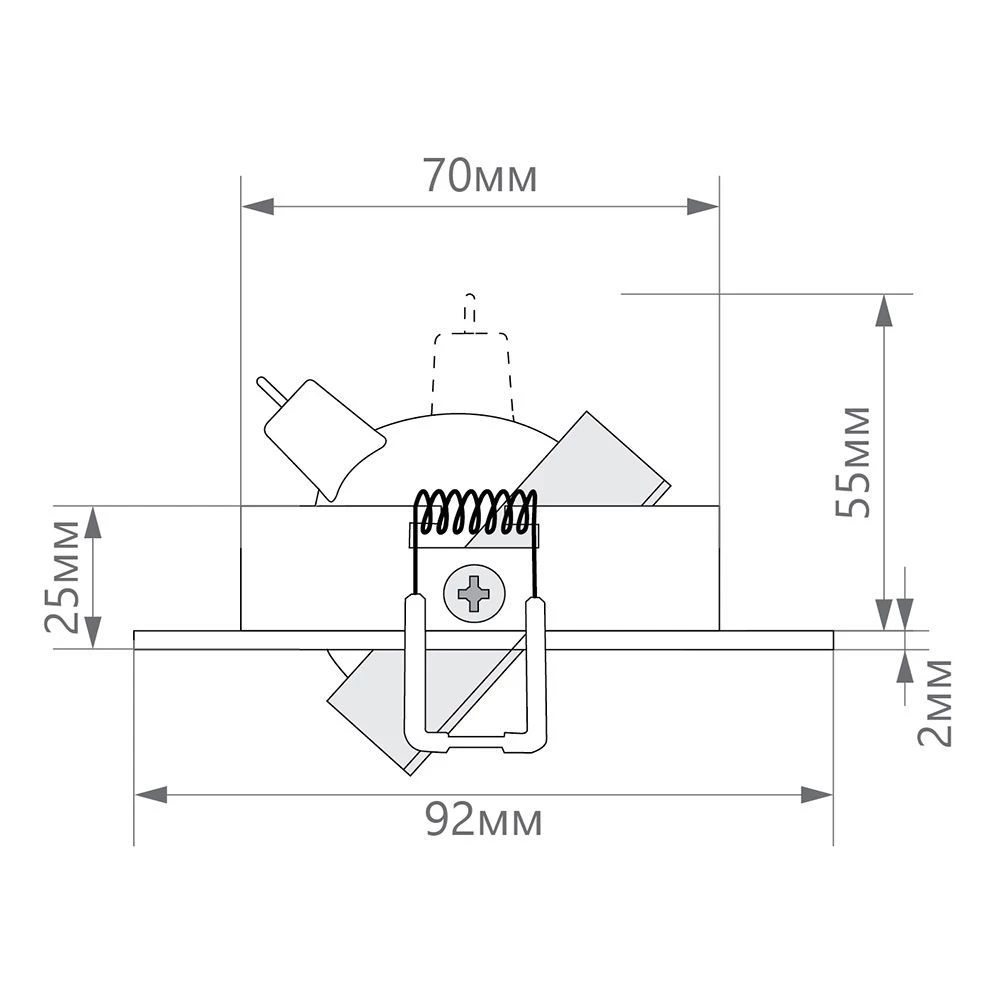 Светильник встраиваемый Feron DL2811 потолочный MR16 G5.3 хром (32645) - Viokon.com