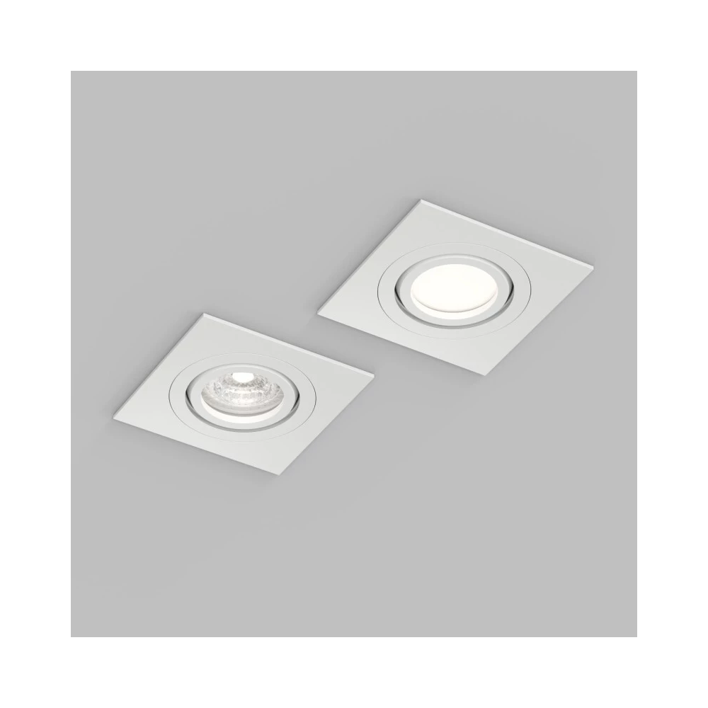 Встраиваемый влагозащищнный светильник HYDRO IP44 до 15 Вт LED GU10 алюминий белый - Viokon.com