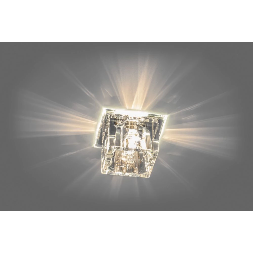 Светильник встраиваемый с белой LED подсветкой Feron JD62 потолочный JCD9 G9 прозрачный (27840) - Viokon.com