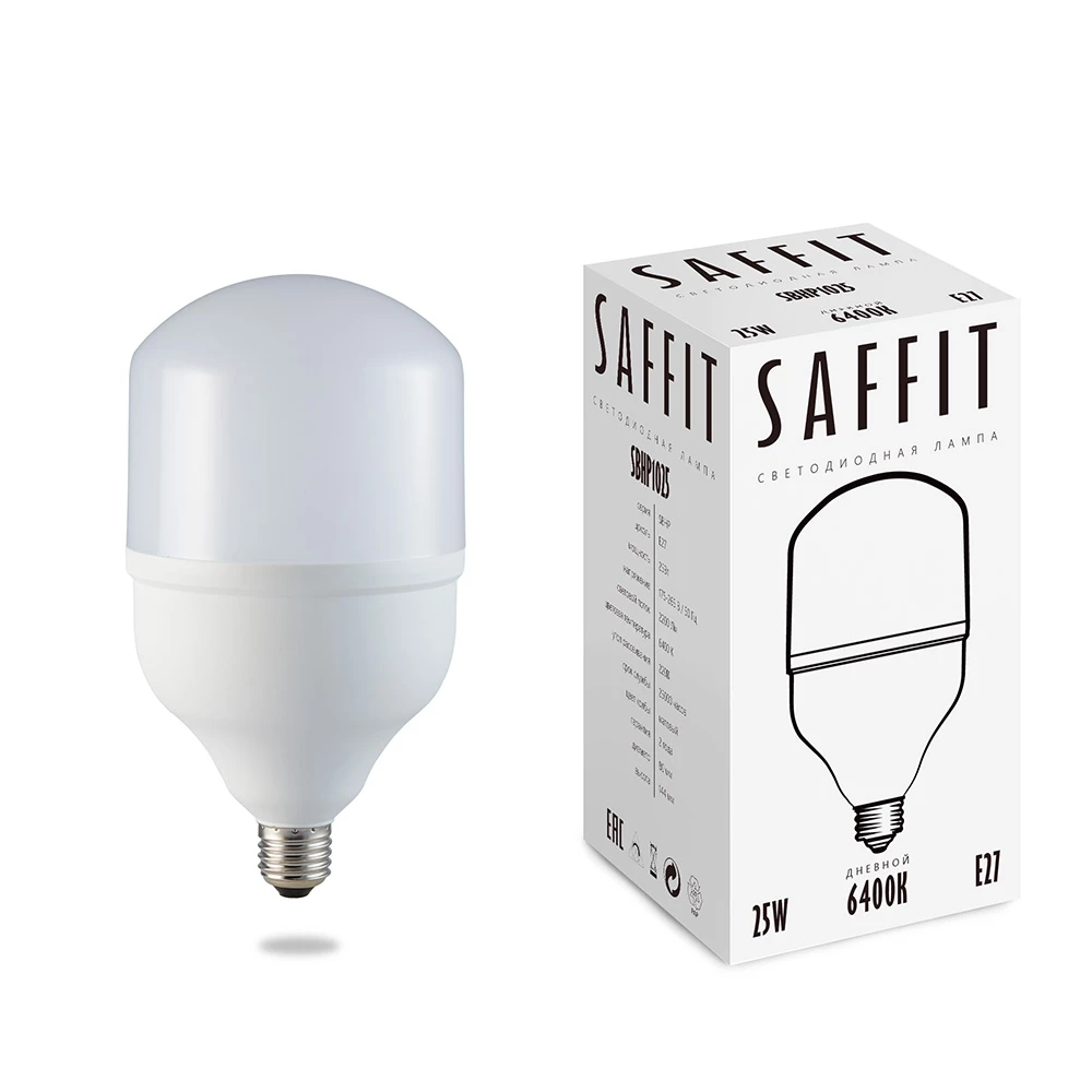 Лампа светодиодная SAFFIT SBHP1025 E27 25W 6400K (55106) - Viokon.com