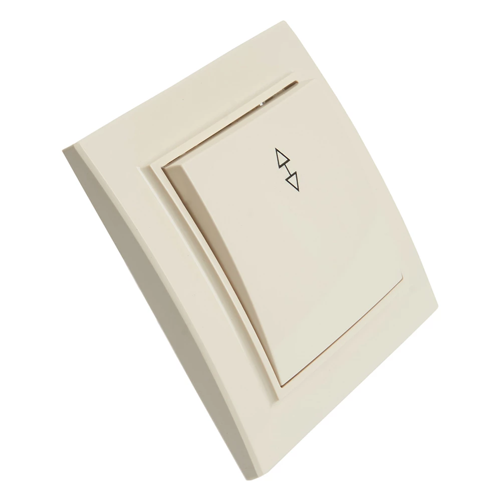 Переключатель 1-клавишный STEKKER  PSW10-9005-02, 250В, 10А, серия Эрна, слоновая кость (39618) - Viokon.com