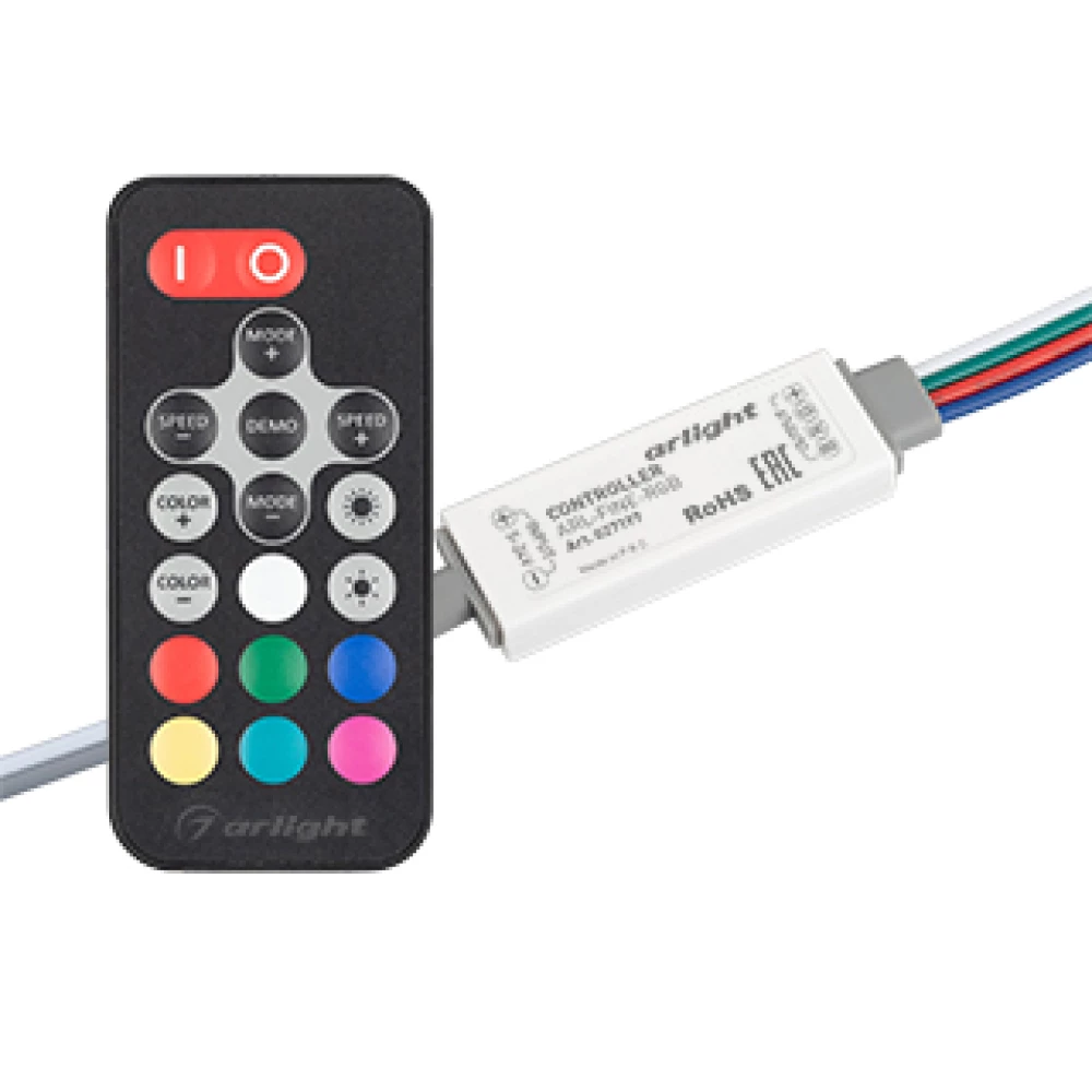 Контроллер ARL-FINE-RGB Black (5-24V, 3x2A, RF ПДУ 18кн) (Arlight, IP20 Пластик, 1 год) 027197 - Viokon.com
