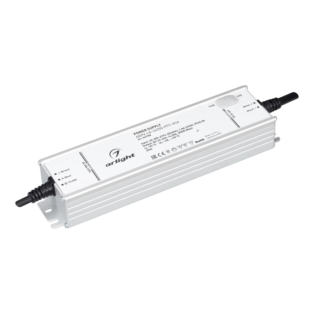 Блок питания ARPV-LG-24350-PFC-VCA (22-26V, 14.58A, 350W) (Arlight, IP65 Металл, 5 лет) 047708 - Viokon.com