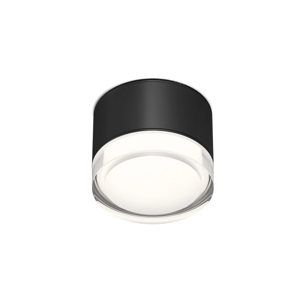 Накладной влагостойкий светильник AQUA GX53 до 15 Вт LED IP44 черный алюминий акрил - Viokon.com