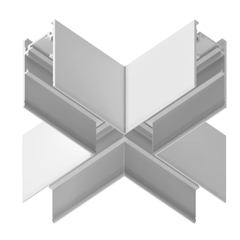 Коннектор X-образный для накладного шинопровода Magnetic GL3375 WH белый коннектор X-образный для накладного шинопровода 170*170*53.7 - Viokon.com
