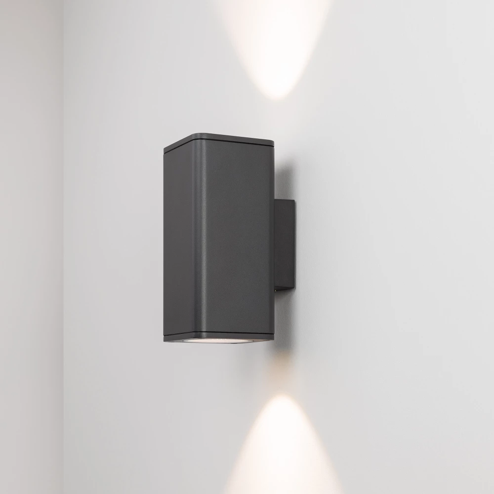 Светильник LGD-EVO-WALL-TWIN-S100x100-2x12W Warm3000 (GR, 44 deg, 230V) (Arlight, IP54 Металл, 3 года) 046195 - Viokon.com