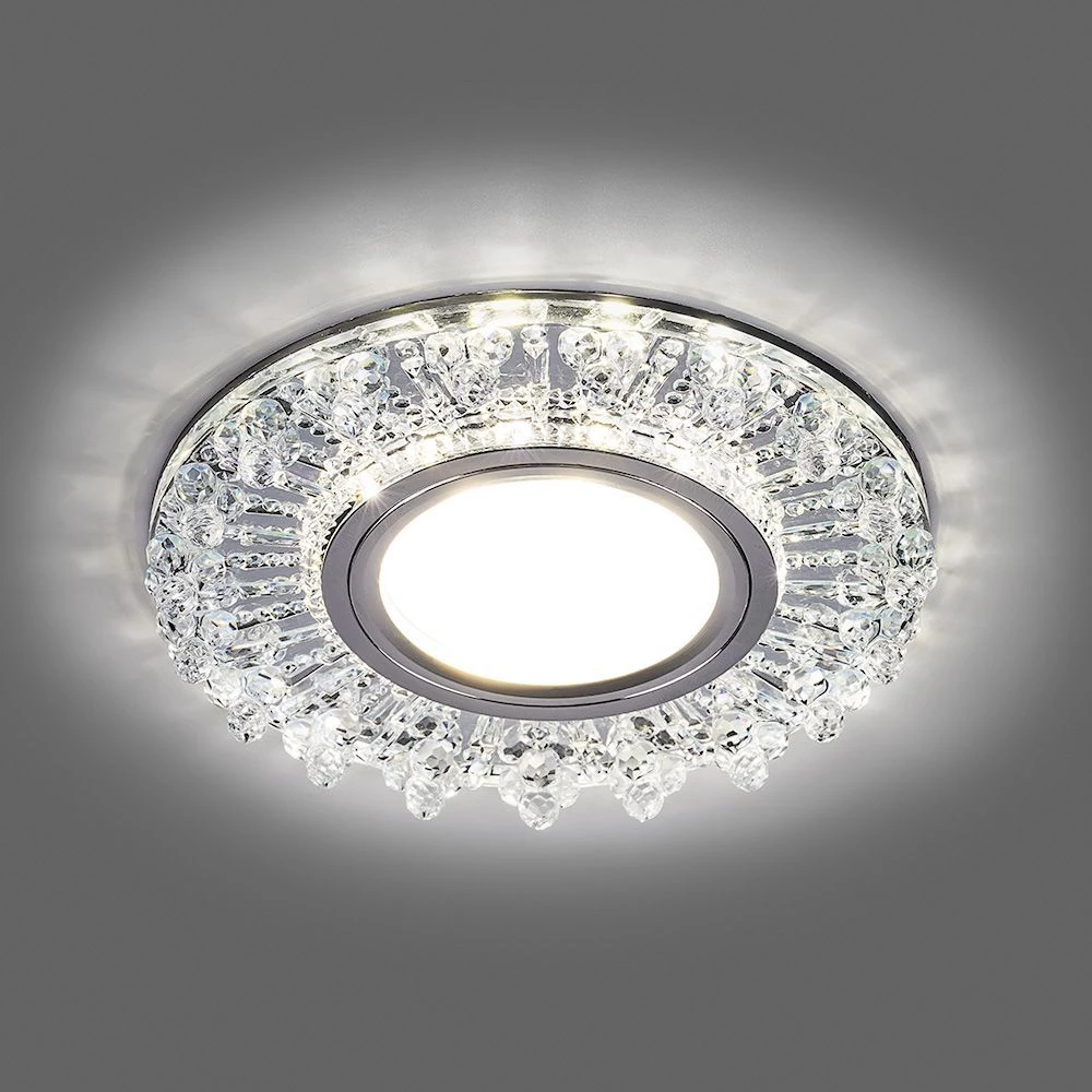 Светильник встраиваемый с LED подсветкой Feron CD944 потолочный MR16 G5.3 прозрачный, хром (32992) - Viokon.com