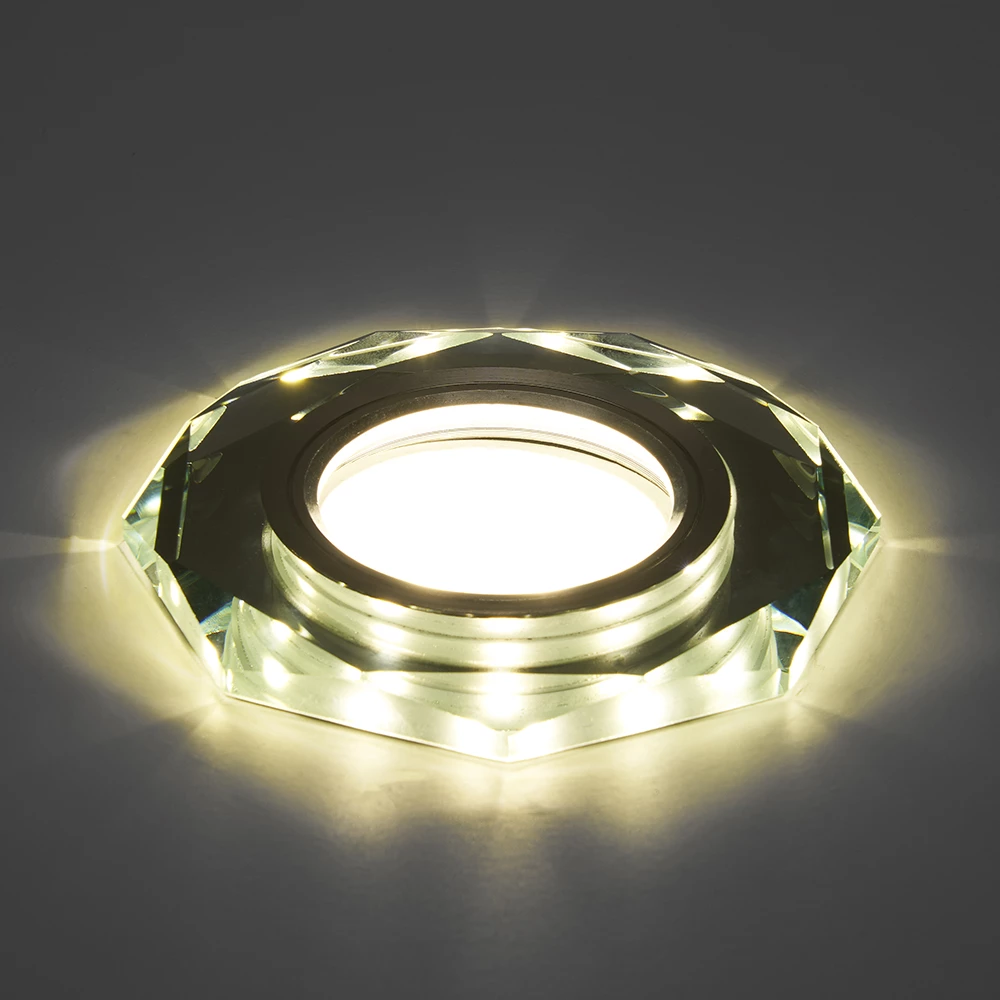 Светильник встраиваемый с белой LED подсветкой Feron CD8120 потолочный MR16 G5.3 белый (41909) - Viokon.com
