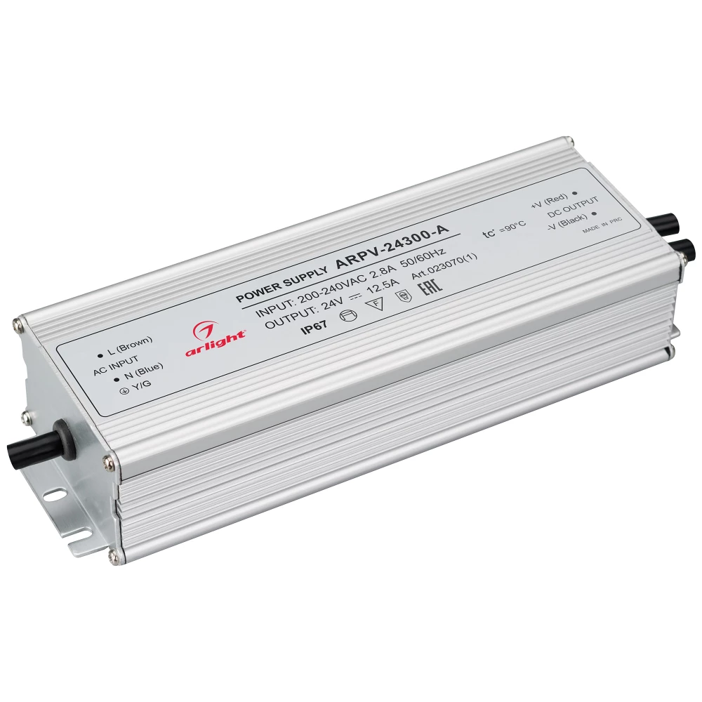Блок питания ARPV-24300-A (24V, 12.5A, 300W) (Arlight, IP67 Металл, 3 года) 023070(1) - Viokon.com