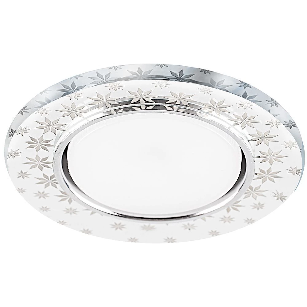 Светильник встраиваемый с белой LED подсветкой Feron CD4030 потолочный GX53 без лампы, прозрачный (32653) - Viokon.com