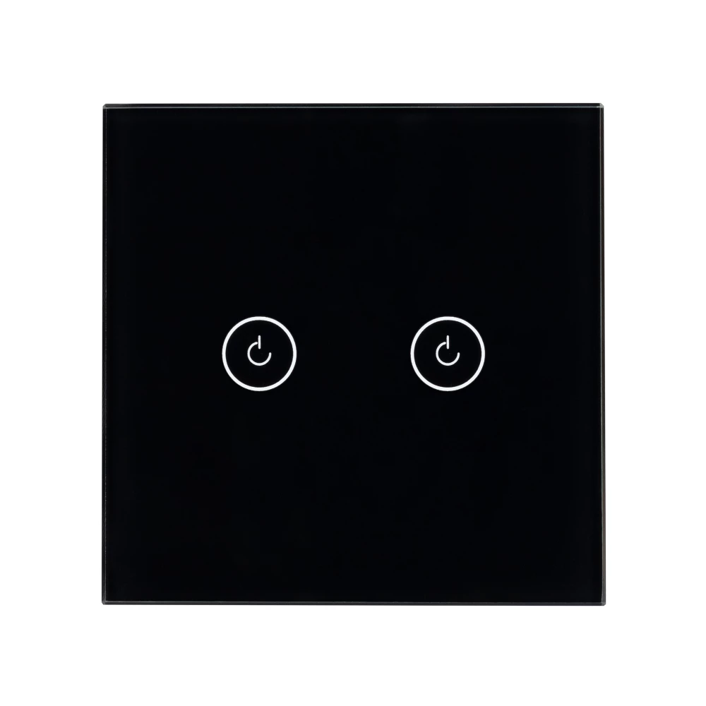 Выключатель сенсорный SWT-OMALI-S02-ZB-BK (250V, 10A, Zigbee) (Arlight, Стекло) 050040 - Viokon.com