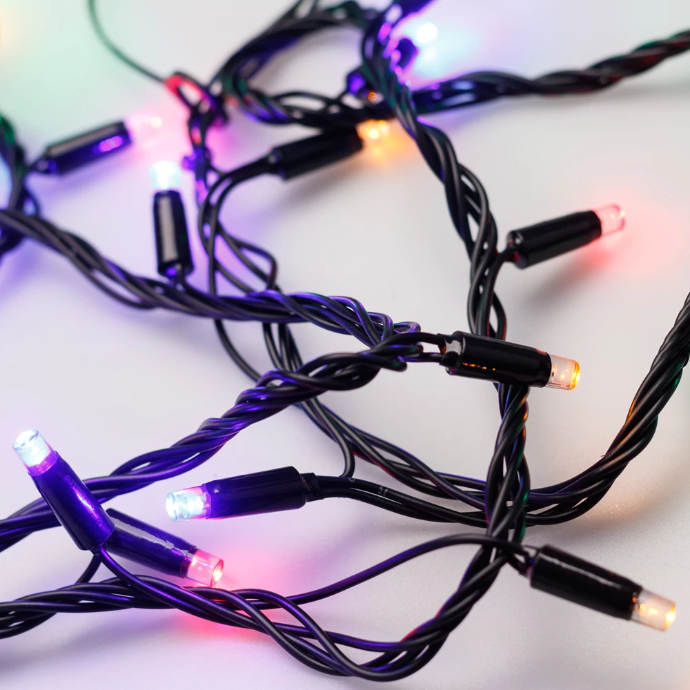 Светодиодная гирлянда ARD-STRING-CLASSIC-10000-BLACK-100LED-LIVE RGB (230V, 7W) (Ardecoled, IP65, 1 год) 025808 - Viokon.com