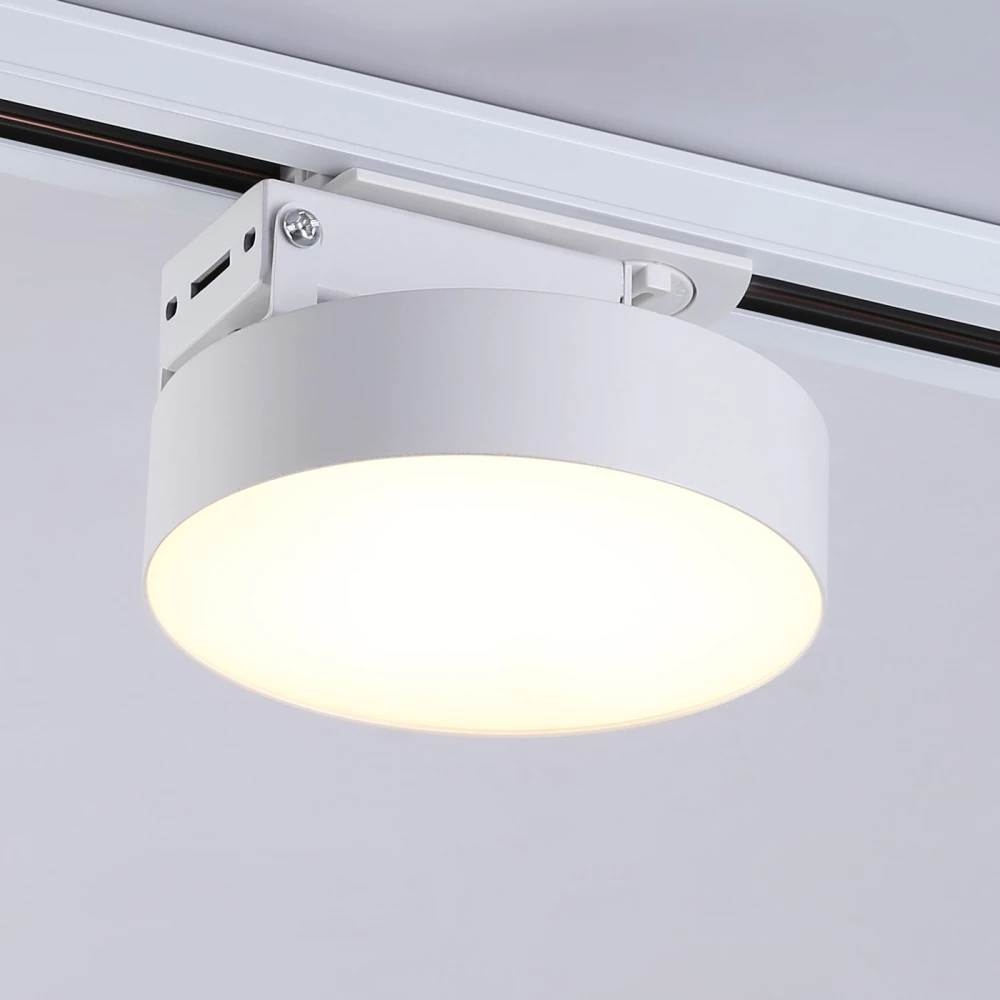 Трековый однофазный светодиодный светильник GL6835 WH белый LED 15W 3000K D115*80 - Viokon.com