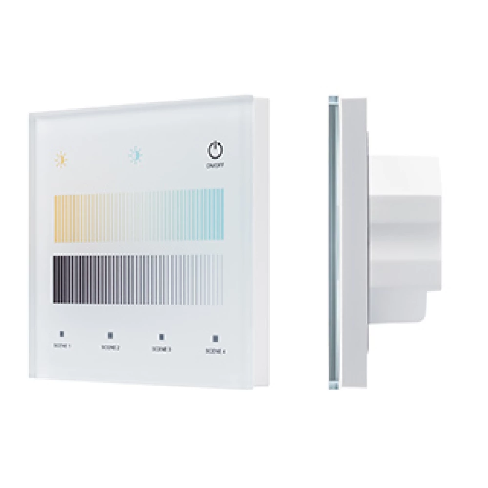 INTELLIGENT ARLIGHT Сенсорная панель SMART-DALI-301-11-1G-4SC-MIX-IN White (BUS/24V, Touch, 2.4G) (IARL, IP20 Пластик, 5 лет) 046551 - Viokon.com