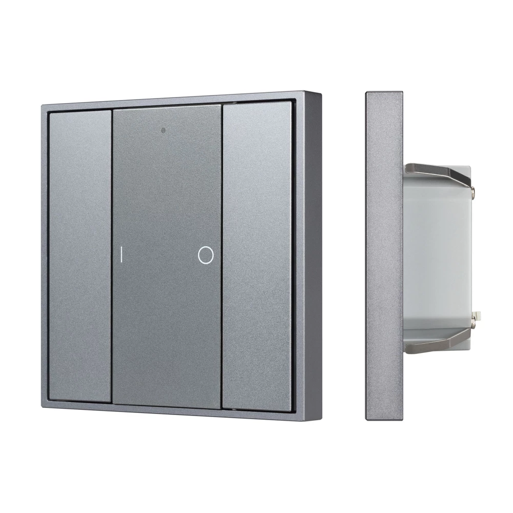 INTELLIGENT ARLIGHT Кнопочная панель DALI-201-23-1G-DIM-DT6-IN Silver (BUS, Frame) (IARL, IP20 Металл, 3 года) 048181 - Viokon.com