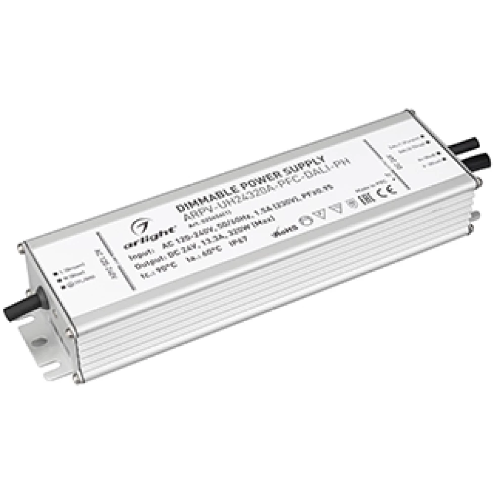 Блок питания ARPV-UH24320A-PFC-DALI-PH (24V, 13.3A, 320W) (Arlight, IP67 Металл, 7 лет) 025654(1) - Viokon.com