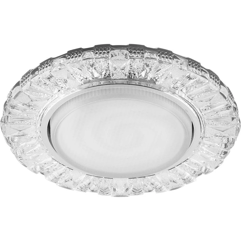 Светильник встраиваемый с белой LED подсветкой Feron CD4023 потолочный GX53 без лампы прозрачный (29476) - Viokon.com
