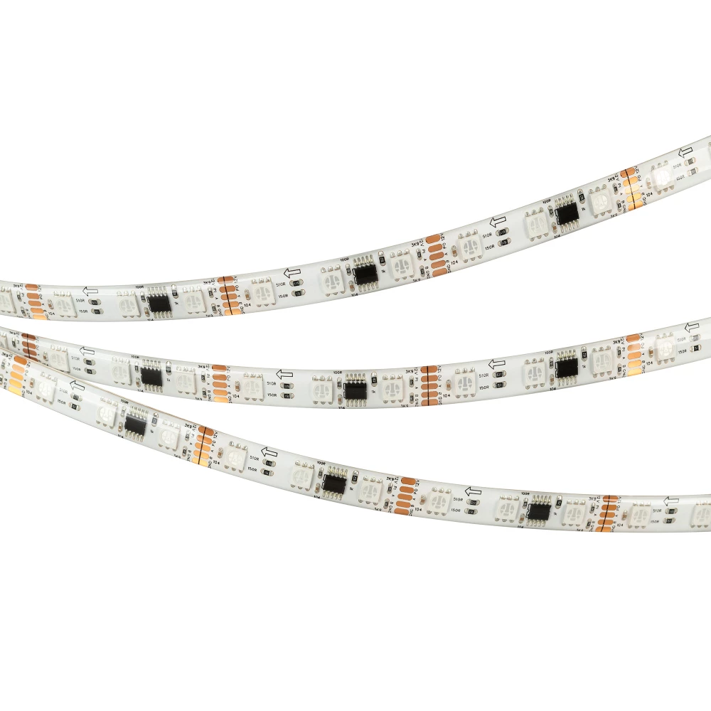 Лента герметичная DMX-SE-B60-10mm 12V RGB-PX3 (14 W/m, IP65, 5060, 5m) (Arlight, -) 039604 - Viokon.com