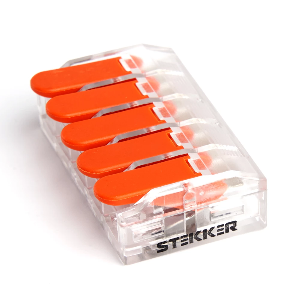 Универсальная компактная клемма 5-проводная STEKKER, LD221-615 (39865) - Viokon.com
