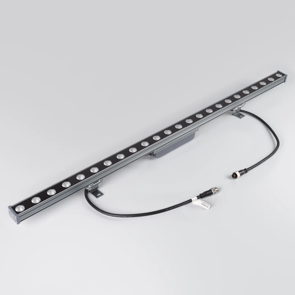 Линейный прожектор AR-LINE-1000-24W Warm3000 (GR, 30 deg, 230V) (Arlight, IP65 Металл, 3 года) 024303(1) - Viokon.com