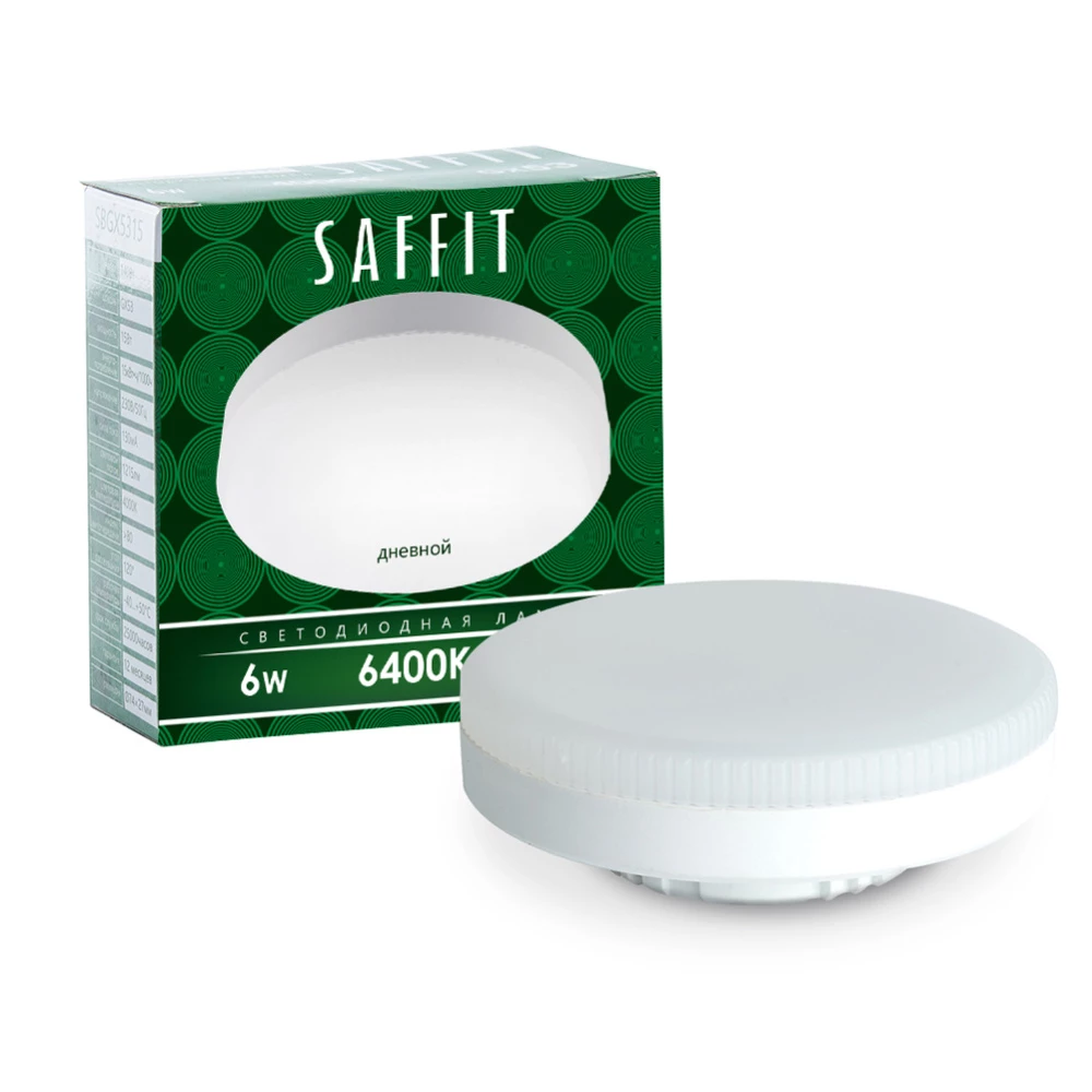 Лампа светодиодная SAFFIT SBGX5306 GX53 6W 230V 6400K (55196) - Viokon.com