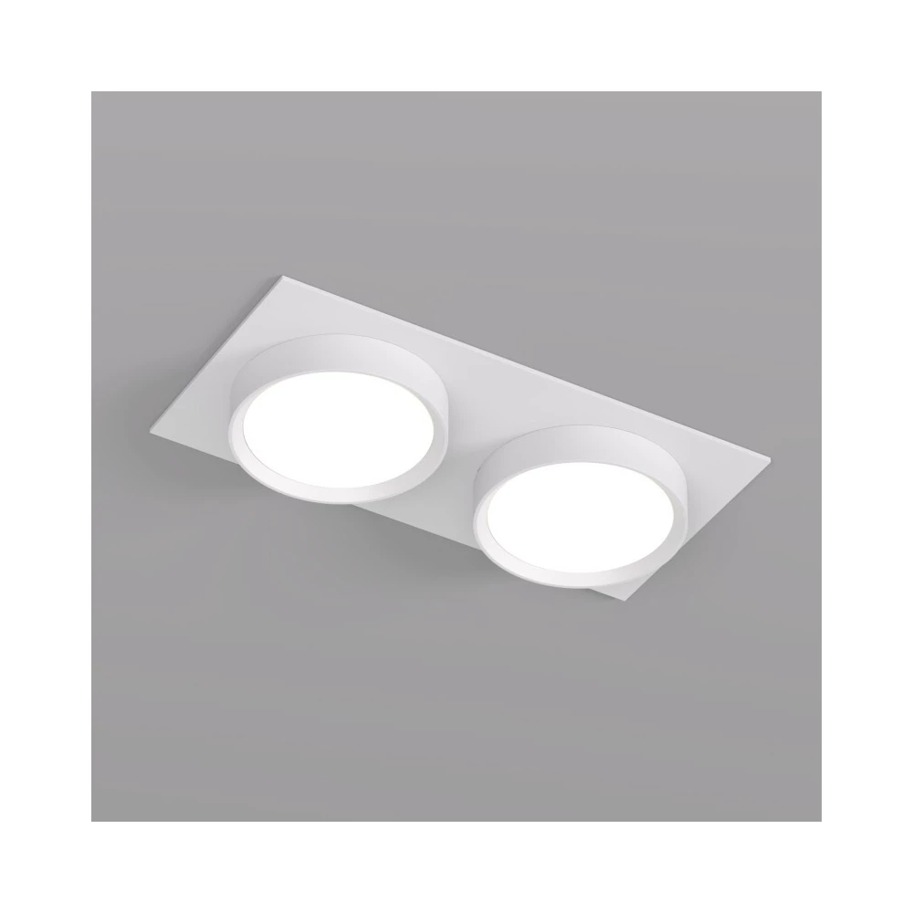DK2092-WH Встраиваемый светильник FLAT IP 20 до 15 Вт GX53 LED белый алюминий - Viokon.com