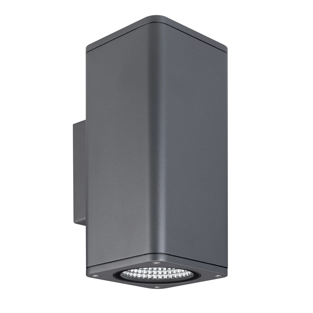 Светильник LGD-EVO-WALL-TWIN-S100x100-2x12W Warm3000 (GR, 44 deg, 230V) (Arlight, IP54 Металл, 3 года) 046195 - Viokon.com
