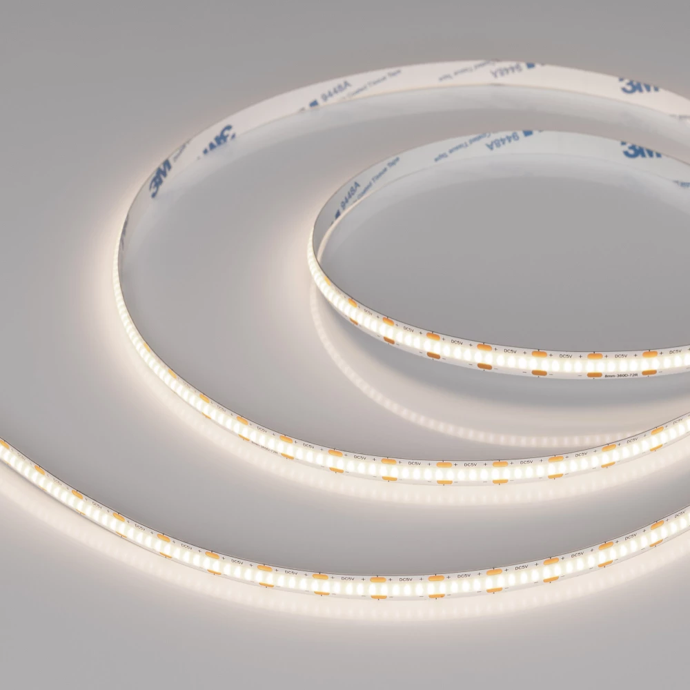 Лента COB-X360-8mm 5V Day4000 (5 W/m, IP20, CSP, 5m) (Arlight, -) 039737 - Viokon.com