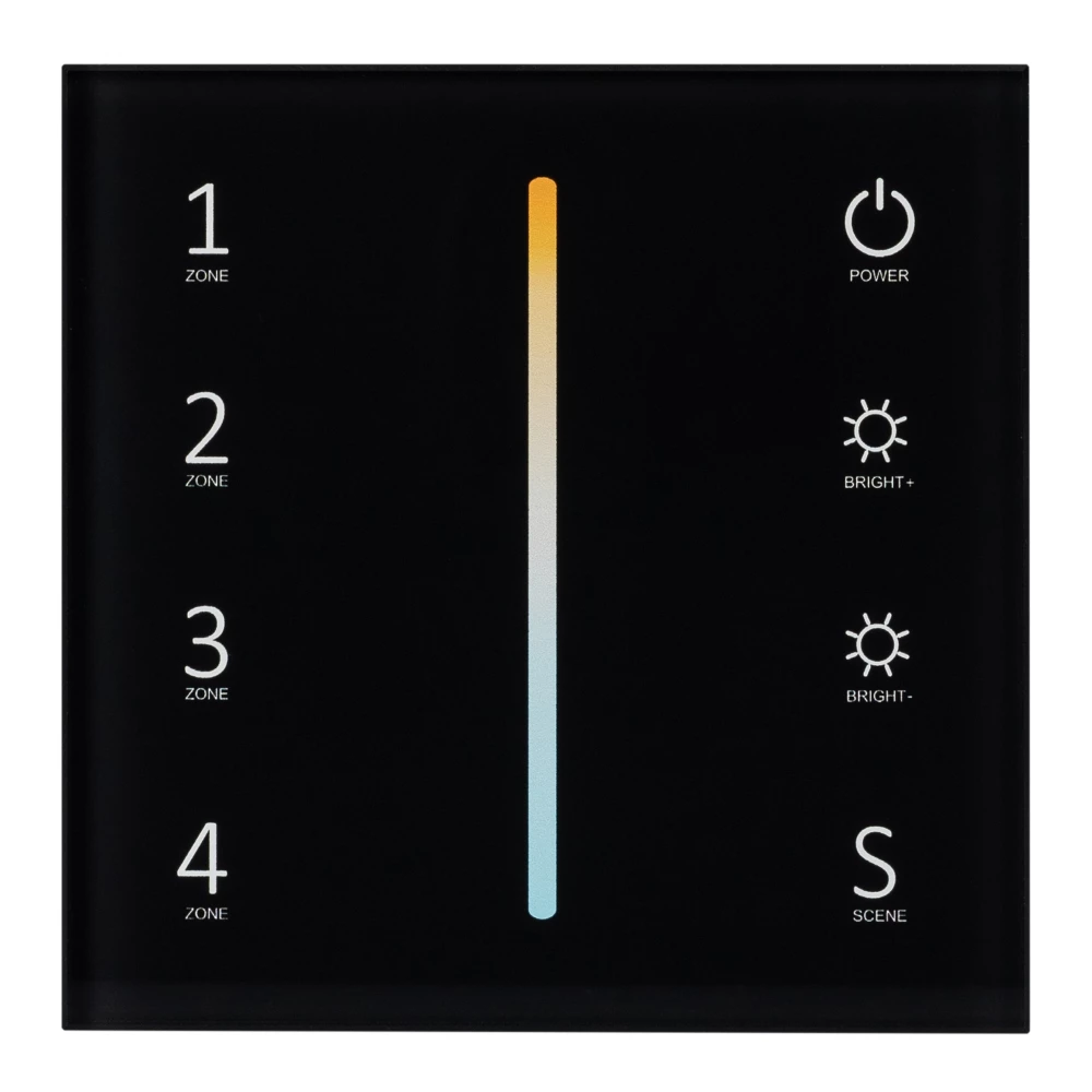 Панель Sens SMART-P43-MIX Black (230V, 4 зоны, 2.4G) (Arlight, IP20 Пластик, 5 лет) 028137 - Viokon.com