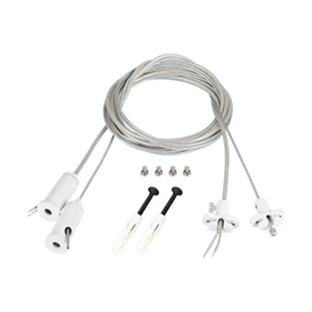 Подвес токопроводящий ARL-2x2m Set WHITE (Pad 15x2mm, 2x20AWG) (Arlight, провод 2x0.5) 043324 - Viokon.com