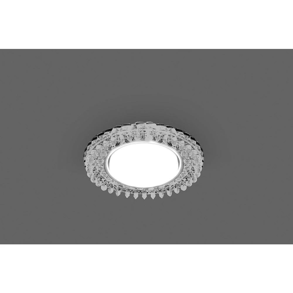 Светильник встраиваемый с белой LED подсветкой Feron CD4027 потолочный GX53 без лампы прозрачный (29541) - Viokon.com