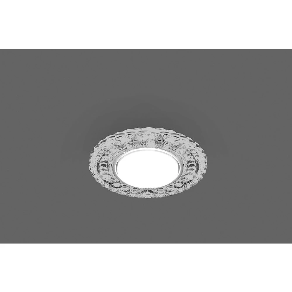 Светильник встраиваемый с белой LED подсветкой Feron CD4024 потолочный GX53 без лампы прозрачный (29538) - Viokon.com